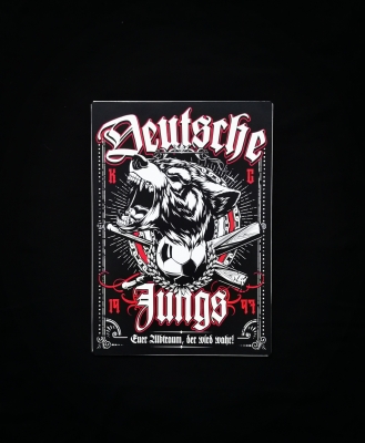 Aluminiumschild Deutsche Jungs Wolf DIN A4