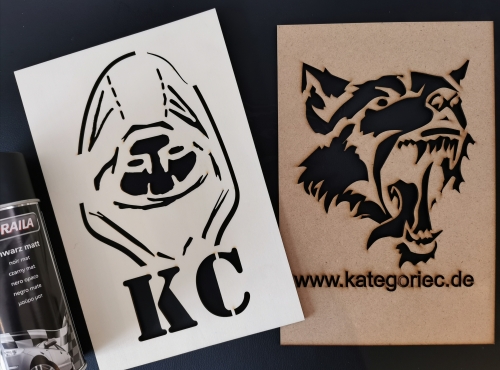 2er Set Schablonen mit Sprühdose