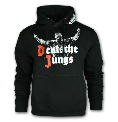 Deutsche Jungs Kapuzenpulli schwarz