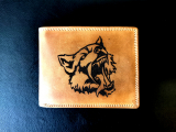 Leder Geldbörse Wolf