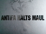 Aufkleber Antifa Halts Maul Transparent