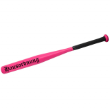 Baseballschl&auml;ger Hausordnung pink schwarze Schrift