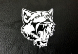Aufkleber Wolfskopf groß