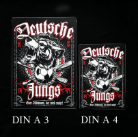 Aluminiumschild Deutsche Jungs Wolf DIN A4