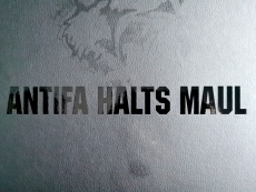 Aufkleber Antifa Halts Maul Transparent