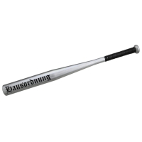 Baseballschläger Hausordnung silber schwarze Schrift