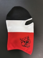 Sturmhaube schwarz weiß rot Wolf