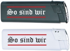 So sind wir Feuerzeug weiß