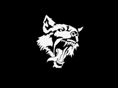Wolf Heckscheibenaufkleber weiß